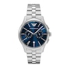 Thumbnail Image 1 of Men's Men's Emporio Armani Stainless Steel Chronograph Watch with Navy Blue Dial (Model: AR11728)