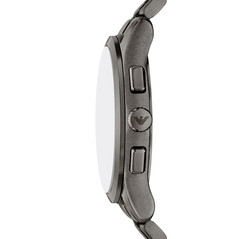 Main Image 3 of Men's Emporio Armani Gray Ion-Plated Stainless Steel Chronograph Watch with Navy Blue Dial (Model: AR11729)