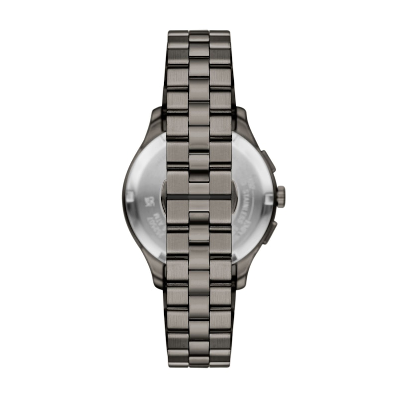 Main Image 5 of Men's Emporio Armani Gray Ion-Plated Stainless Steel Chronograph Watch with Navy Blue Dial (Model: AR11729)