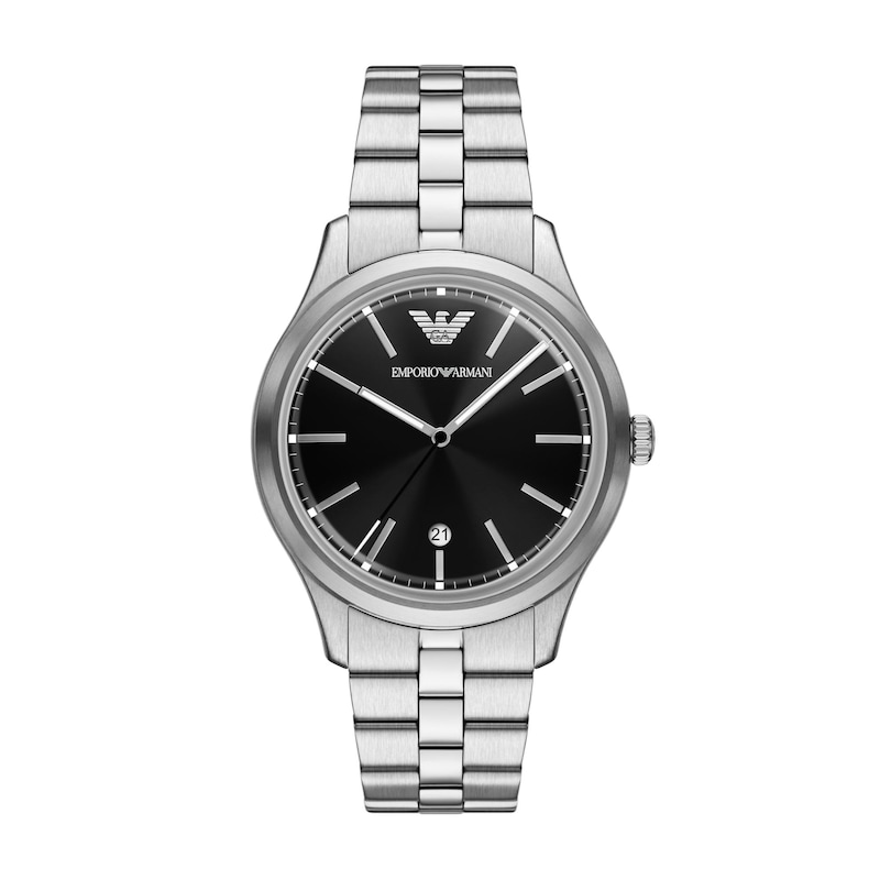 Main Image 1 of Men's Emporio Armani Stainless Steel Watch with Black Dial (Model: AR11732)