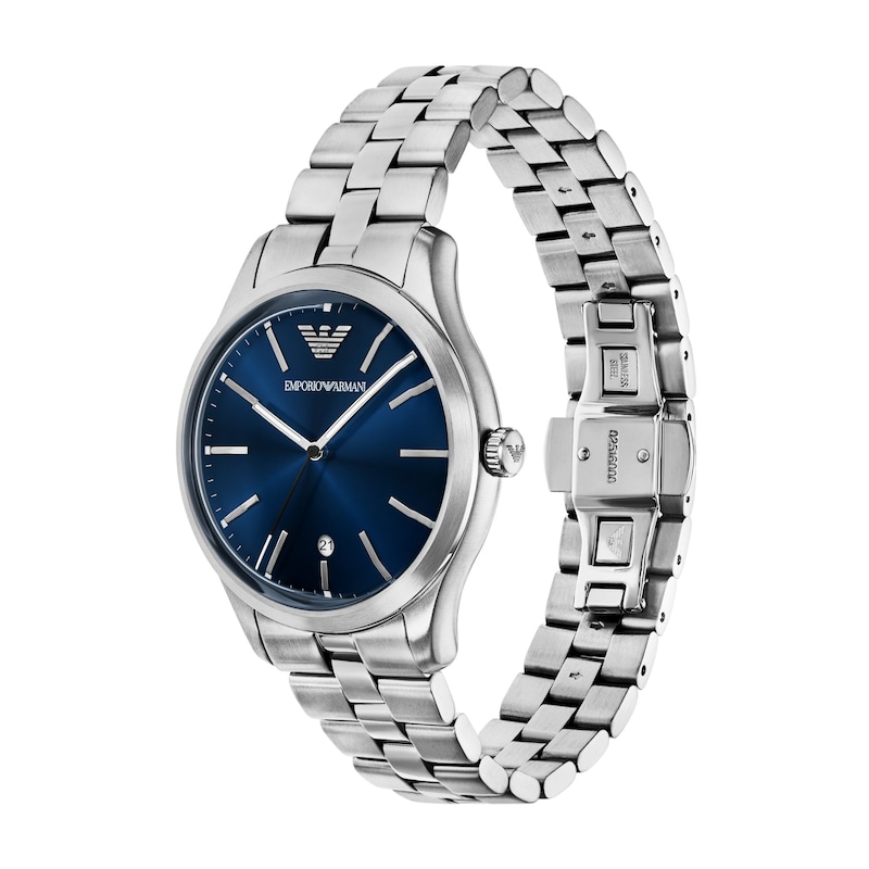 Main Image 4 of Men's Emporio Armani Stainless Steel Watch with Navy Blue Dial (Model: AR11733)