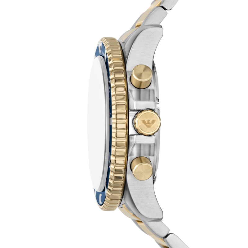 Main Image 3 of Men's Emporio Armani World Explorer Solar-Powered Chronograph Watch with Navy Blue Dial (Model: AR11740)