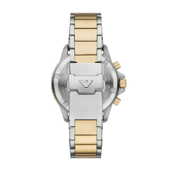 Men's Emporio Armani World Explorer Solar-Powered Chronograph Watch with Navy Blue Dial (Model: Ar11740)