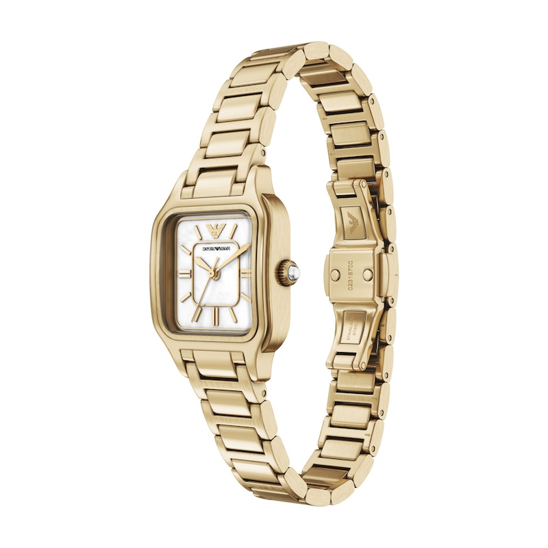 Main Image 4 of Ladies' Emporio Armani Gold-Tone IP Stainless Steel Watch with Mother-of-Pearl Dial (Model: AR11744)