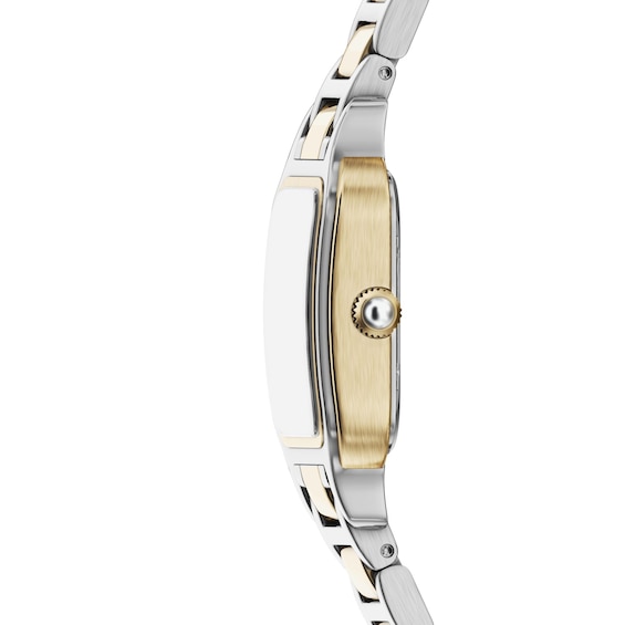 Ladies' Emporio Armani Two-Tone IP Stainless Steel Watch with Mother-of-Pearl Dial (Model: Ar11745)