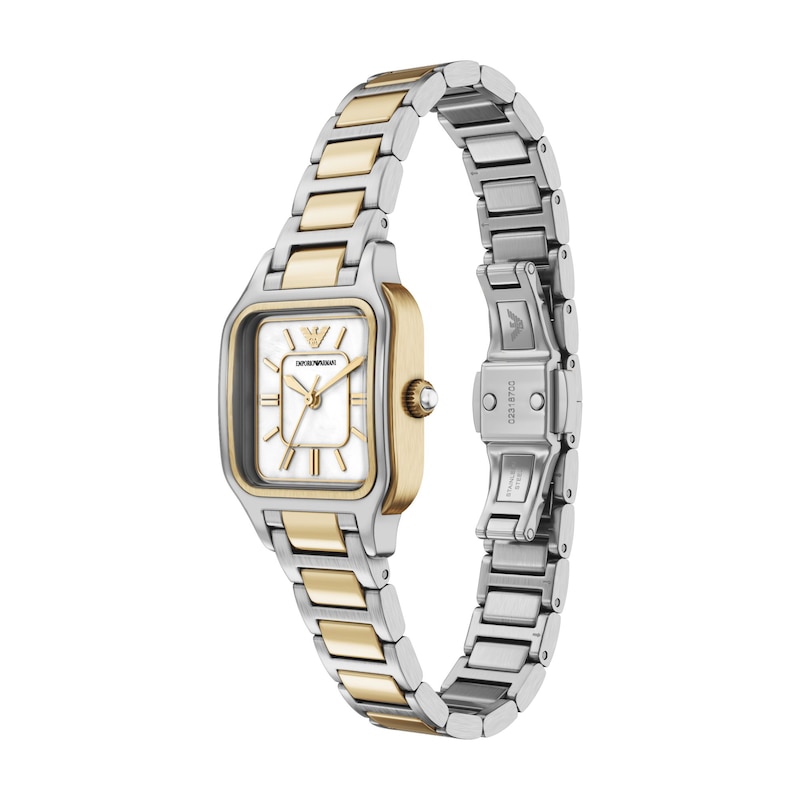 Main Image 4 of Ladies' Emporio Armani Two-Tone IP Stainless Steel Watch with Mother-of-Pearl Dial (Model: AR11745)