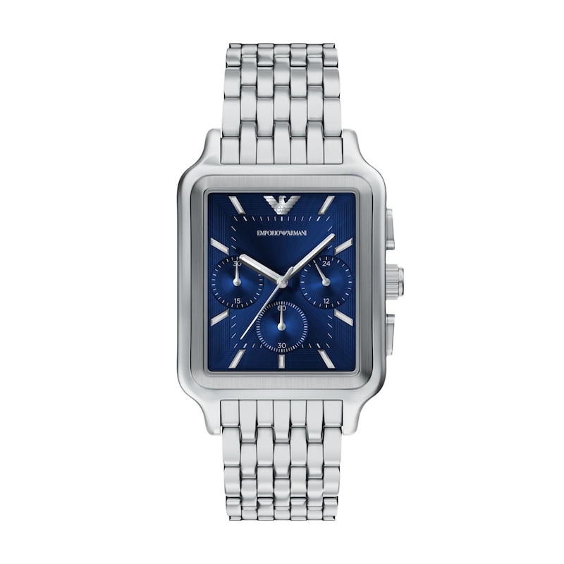 Main Image 1 of Men's Emporio Armani Stainless Steel Chronograph Watch with Blue Dial (Model: AR11750)