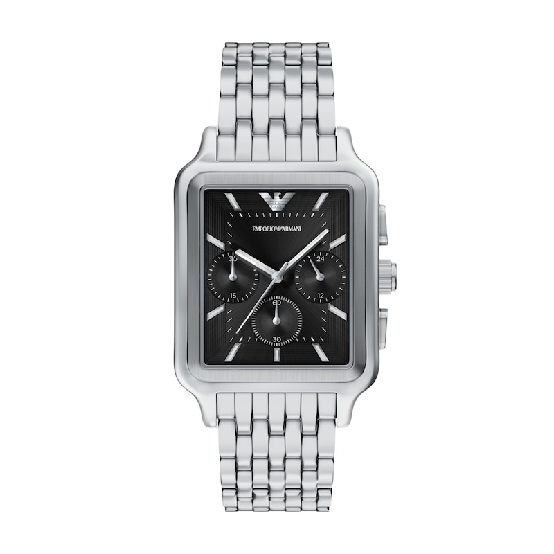 Main Image 1 of Men's Emporio Armani Stainless Steel Chronograph Watch with Black Dial (Model: AR11751)