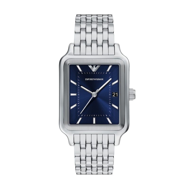 Main Image 1 of Men's Emporio Armani Stainless Steel Watch with Blue Dial (Model: AR11754)