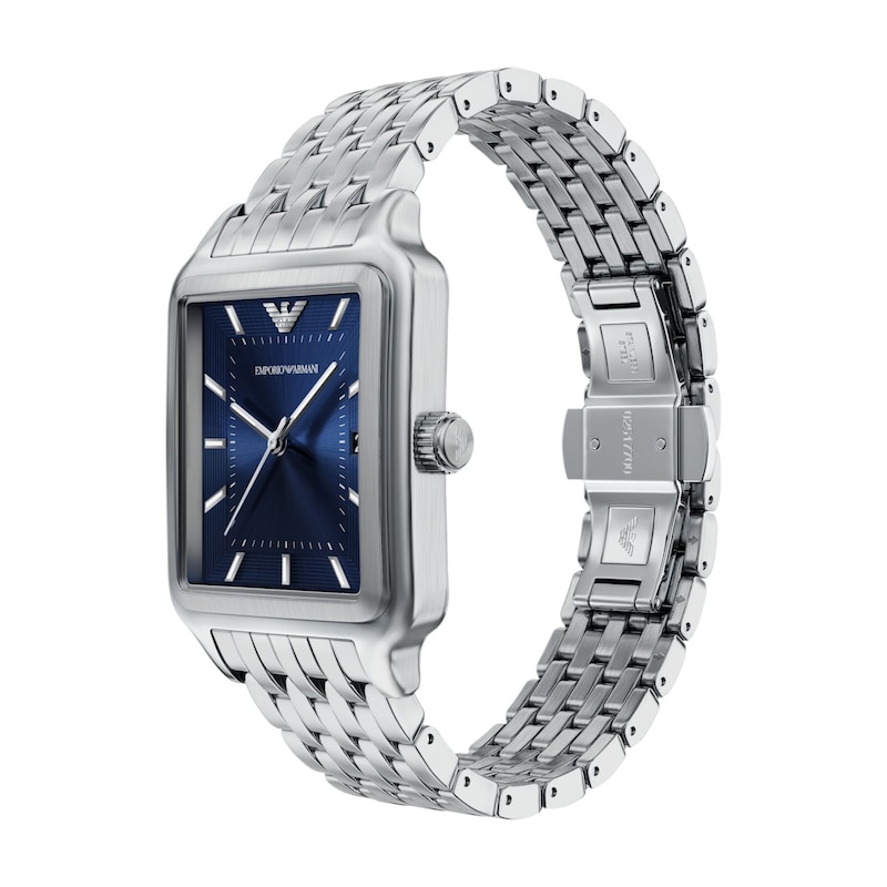 Main Image 4 of Men's Emporio Armani Stainless Steel Watch with Blue Dial (Model: AR11754)
