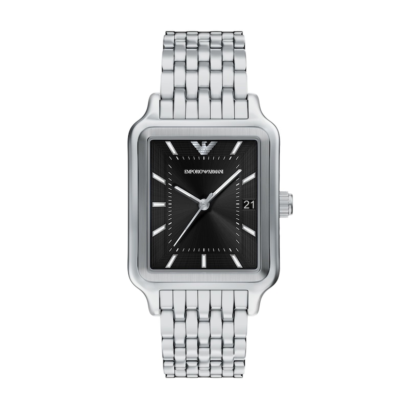 Main Image 1 of Men's Emporio Armani Stainless Steel Watch with Black Dial (Model: AR11755)