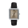 Thumbnail Image 1 of Men's Emporio Armani Stainless Steel Watch with Silver Dial and Brown Leather Strap (Model: AR11756)