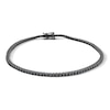 Thumbnail Image 1 of Black Spinel Tennis Bracelet in Sterling Silver with Black Rhodium Plate - 8.0"