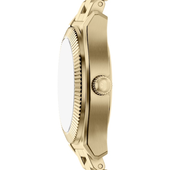 Ladies' Emporio Armani Gold-Tone IP Stainless Steel Watch with Green Malachite Dial (Model: Ar11761)
