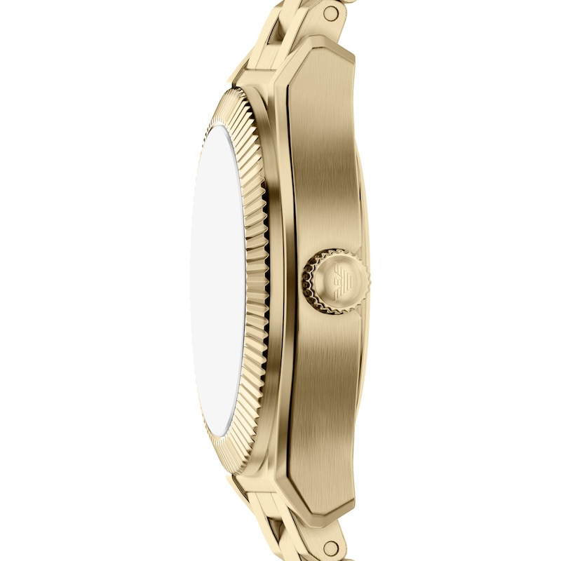 Main Image 3 of Ladies' Emporio Armani Gold-Tone IP Stainless Steel Watch with Green Malachite Dial (Model: AR11761)
