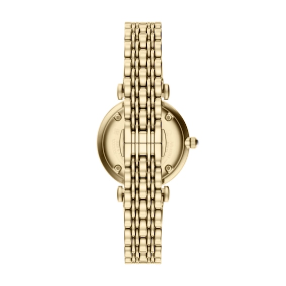 Ladies' Emporio Armani Gold-Tone IP Stainless Steel Watch with Gold Dial (Model: Ar11766)