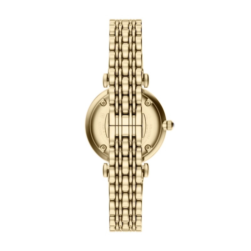 Main Image 5 of Ladies' Emporio Armani Gold-Tone IP Stainless Steel Watch with Gold Dial (Model: AR11766)