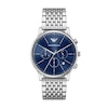 Thumbnail Image 1 of Men's Emporio Armani Stainless Steel Chronograph Watch with Navy Blue Dial (Model: AR11771)