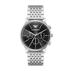 Thumbnail Image 1 of Men's Emporio Armani Stainless Steel Chronograph Watch with Black Dial (Model: AR11772)