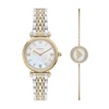 Thumbnail Image 1 of Ladies' Emporio Armani Two-Tone IP Stainless Steel Watch Set with Mother-of-Pearl Dial (Model: AR80086SET)