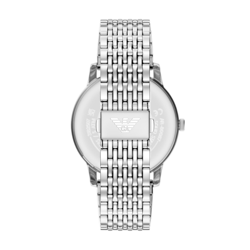 Main Image 4 of Men's Emporio Armani Stainless Steel Watch and Curb Link Bracelet Set (Model: AR80087SET)