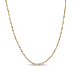 1.5mm Rounded Box Chain Necklace in Hollow 10K Gold - 20"
