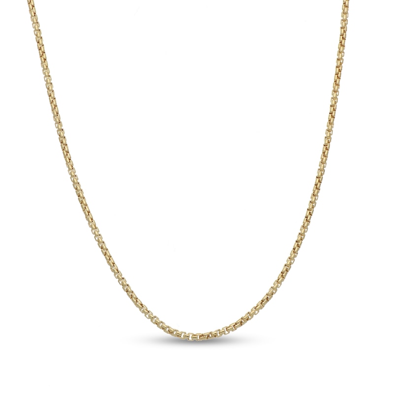 Main Image 1 of 1.5mm Rounded Box Chain Necklace in Hollow 10K Gold - 20"