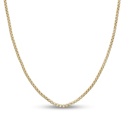 1.8mm Rounded Box Chain Necklace in Hollow 10K Gold - 22"