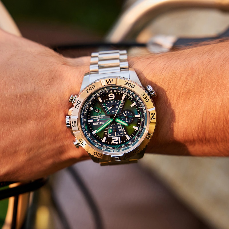 Main Image 5 of Men's Citizen Limited Edition Promaster Navihawk A-T Chronograph Stainless Steel Watch (Model: AT8220-55W)