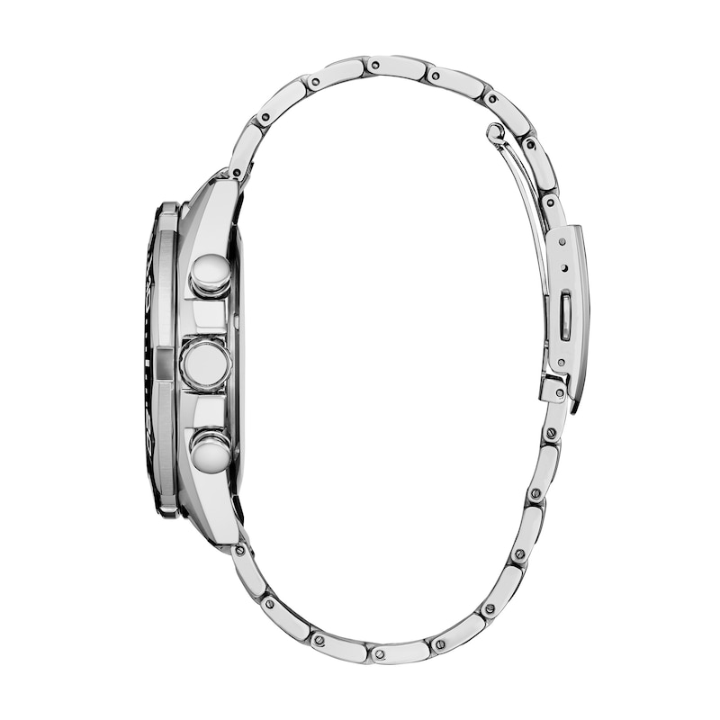 Main Image 2 of Men's Citizen Endeavor Chronograph Eco-Drive® Stainless Steel Watch with White Dial (Model: CA4730-59A)