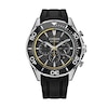 Thumbnail Image 1 of Men's Citizen Endeavor Chronograph Eco-Drive® Stainless Steel Watch with Black Dial and Black Strap (Model: CA4730-08E)