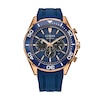Thumbnail Image 1 of Men's Citizen Endeavor Chronograph Eco-Drive® Rose-Tone IP Stainless Steel Watch with Blue Dial (Model: CA4733-00L)