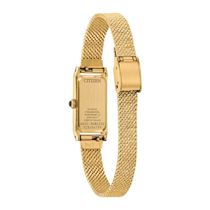 Main Image 3 of Ladies' Citizen Fio Eco-Drive® Gold-Tone IP Watch with Black Dial (Model: EG7128-59E)