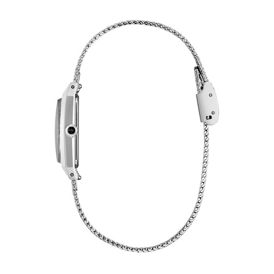 Ladies' Citizen Fio Eco-Drive® Stainless Steel Watch with White Dial (Model: Eg7120-51A)