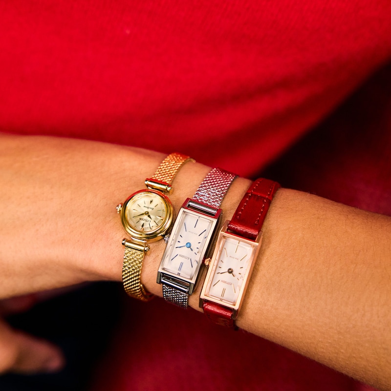 Main Image 4 of Ladies' Citizen Fio Eco-Drive® Stainless Steel Watch with White Dial (Model: EG7120-51A)