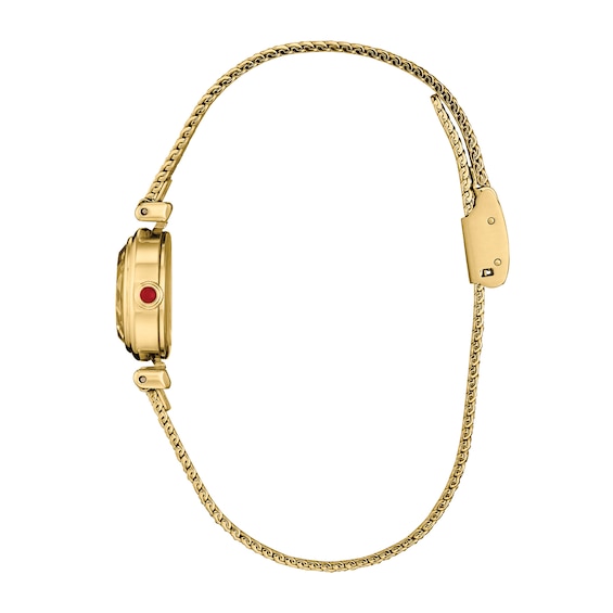 Ladies' Citizen Fio Eco-Drive® Gold-Tone IP Stainless Steel Watch with Gold Dial (Model: Eg7086-57P)