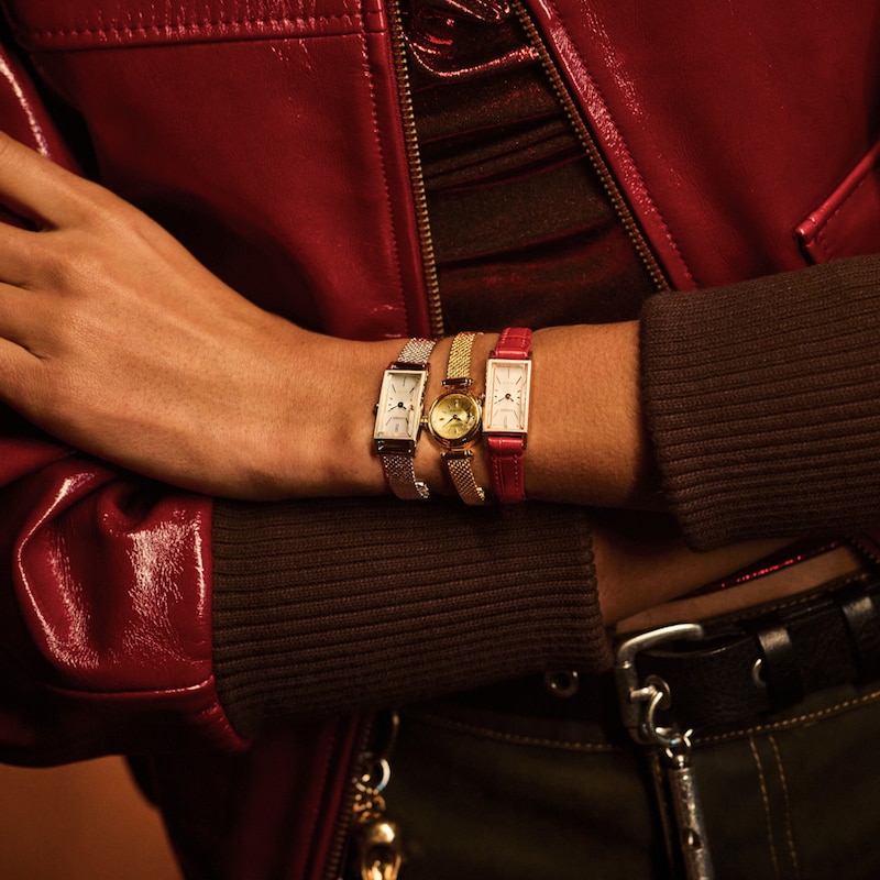 Main Image 4 of Ladies' Citizen Fio Eco-Drive® Gold-Tone IP Stainless Steel Watch with Gold Dial (Model: EG7086-57P)