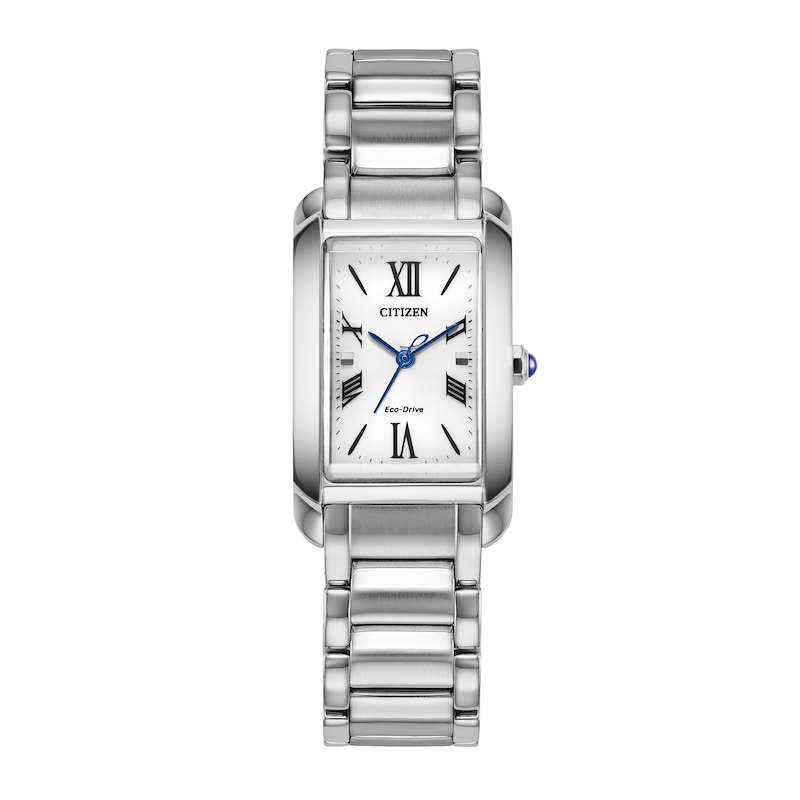 Main Image 1 of Ladies' Citizen L Biana Eco-Drive® Stainless Steel Watch with White Dial (Model: EW5620-55A)