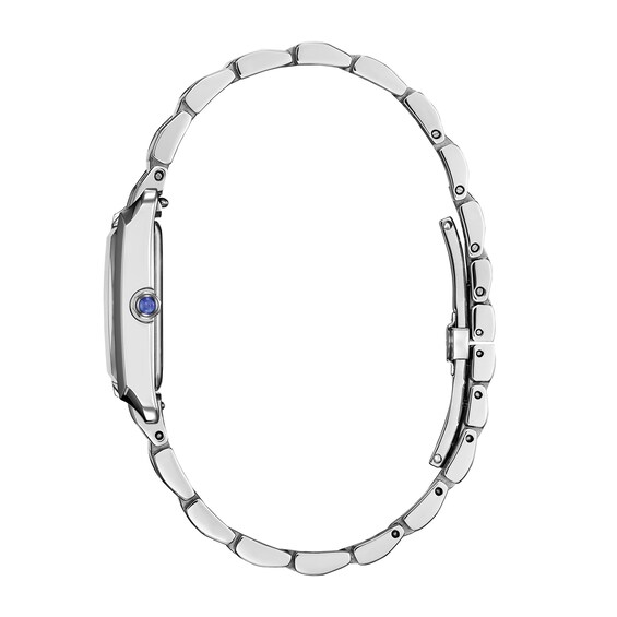 Ladies' Citizen L Biana Eco-Drive® Stainless Steel Watch with White Dial (Model: Ew5620-55A)