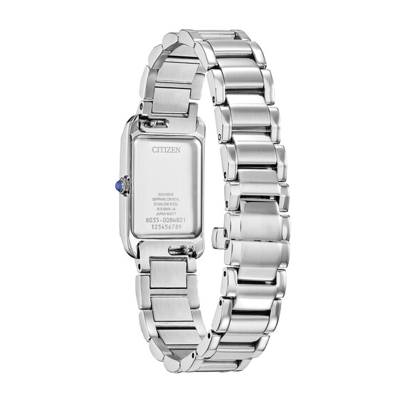 Ladies' Citizen L Biana Eco-Drive® Stainless Steel Watch with White Dial (Model: Ew5620-55A)