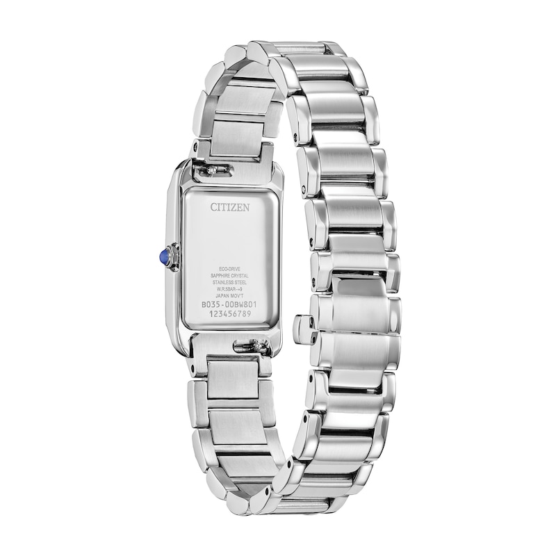 Main Image 3 of Ladies' Citizen L Biana Eco-Drive® Stainless Steel Watch with White Dial (Model: EW5620-55A)