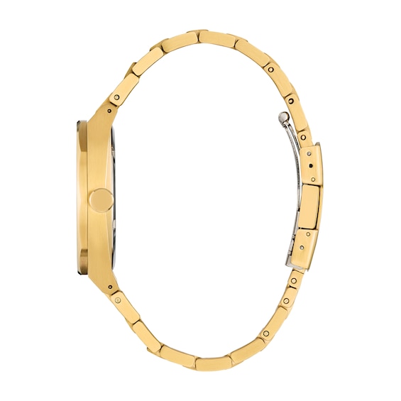 Men's Citizen Sport Luxury Eco-Drive® Gold-Tone IP Stainless Steel Watch with Blue Dial (Model: Bm7662-59L)