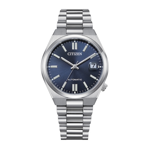Unisex Citizen Sport Luxury Eco-Drive® Stainless Steel Watch with Navy Blue Dial (Model: Nj0200-50M)