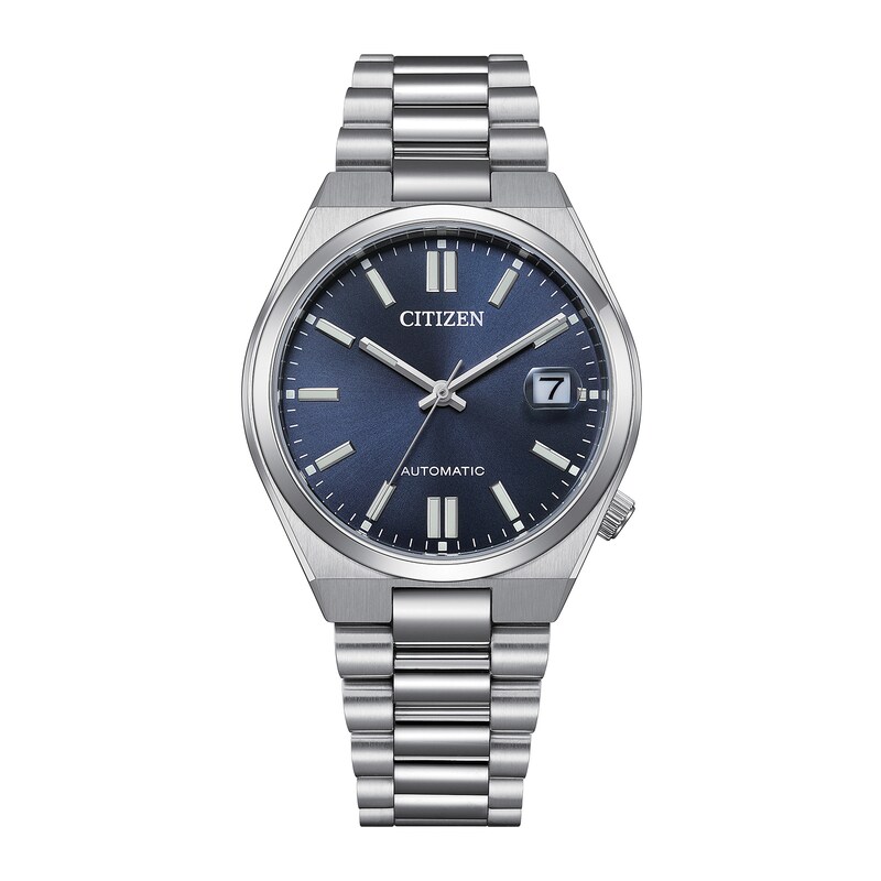 Main Image 1 of Unisex Citizen Sport Luxury Eco-Drive® Stainless Steel Watch with Navy Blue Dial (Model: NJ0200-50M)