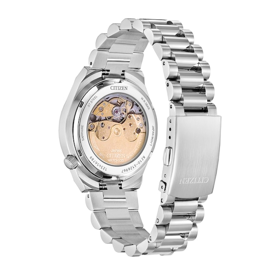 Unisex Citizen Sport Luxury Eco-Drive® Stainless Steel Watch with Navy Blue Dial (Model: Nj0200-50M)