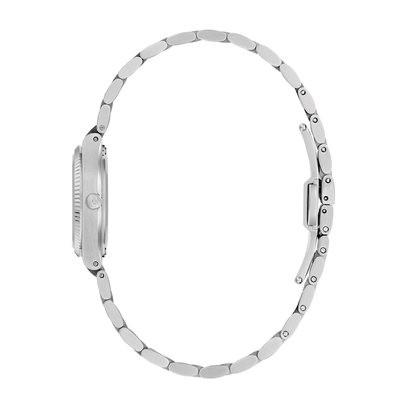 Main Image 2 of Ladies' Bulova Super Seville Mini Stainless Steel Watch with Red Dial (Model: 96L354)