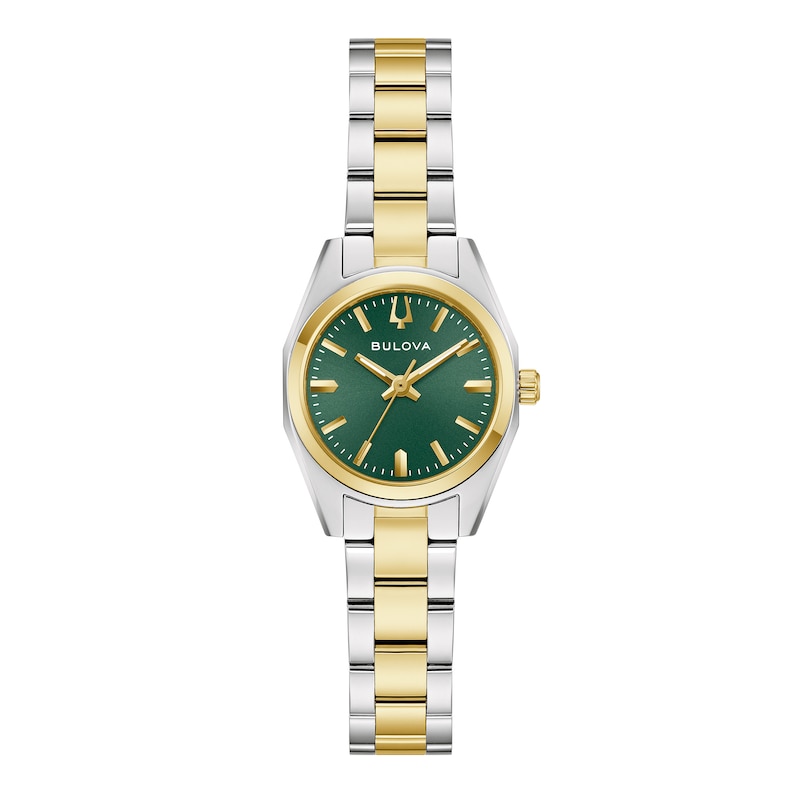 Main Image 1 of Ladies' Bulova Surveyor Two-Tone IP Stainless Steel Watch with Green Dial (Model: 98L329)