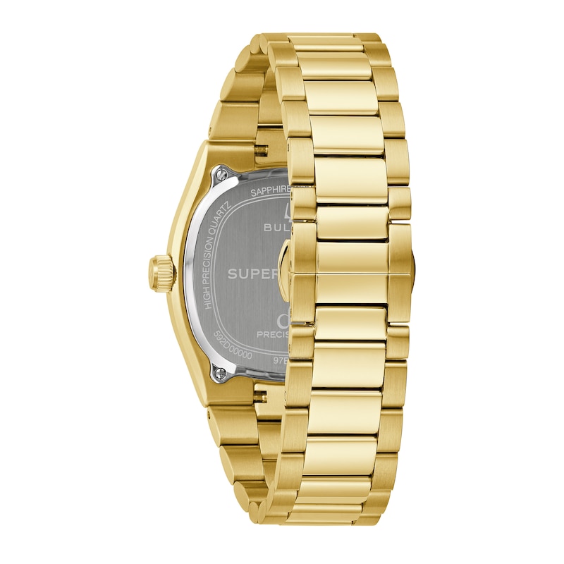 Main Image 3 of Men's Bulova Super Seville Precisionist Gold-Tone IP Watch with Black Dial (Model: 97B246)