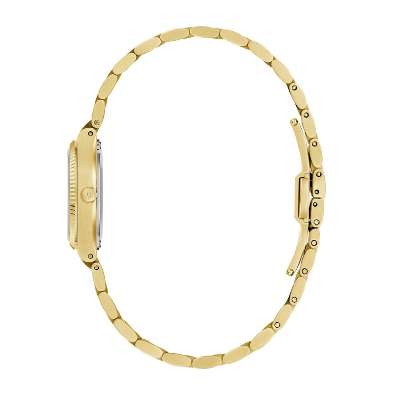 Main Image 2 of Ladies' Bulova Super Seville Mini Gold-Tone IP Stainless Steel Watch with Silver Dial (Model: 97L189)