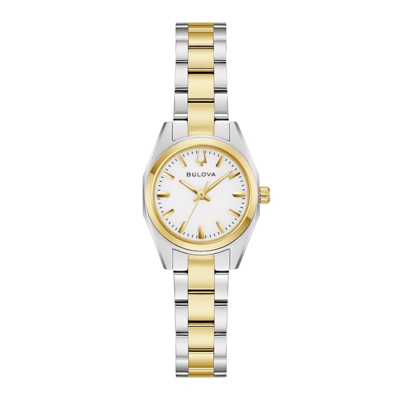 Main Image 1 of Ladies' Bulova Surveyor Two-Tone IP Stainless Steel Watch with White Dial (Model: 98L331)